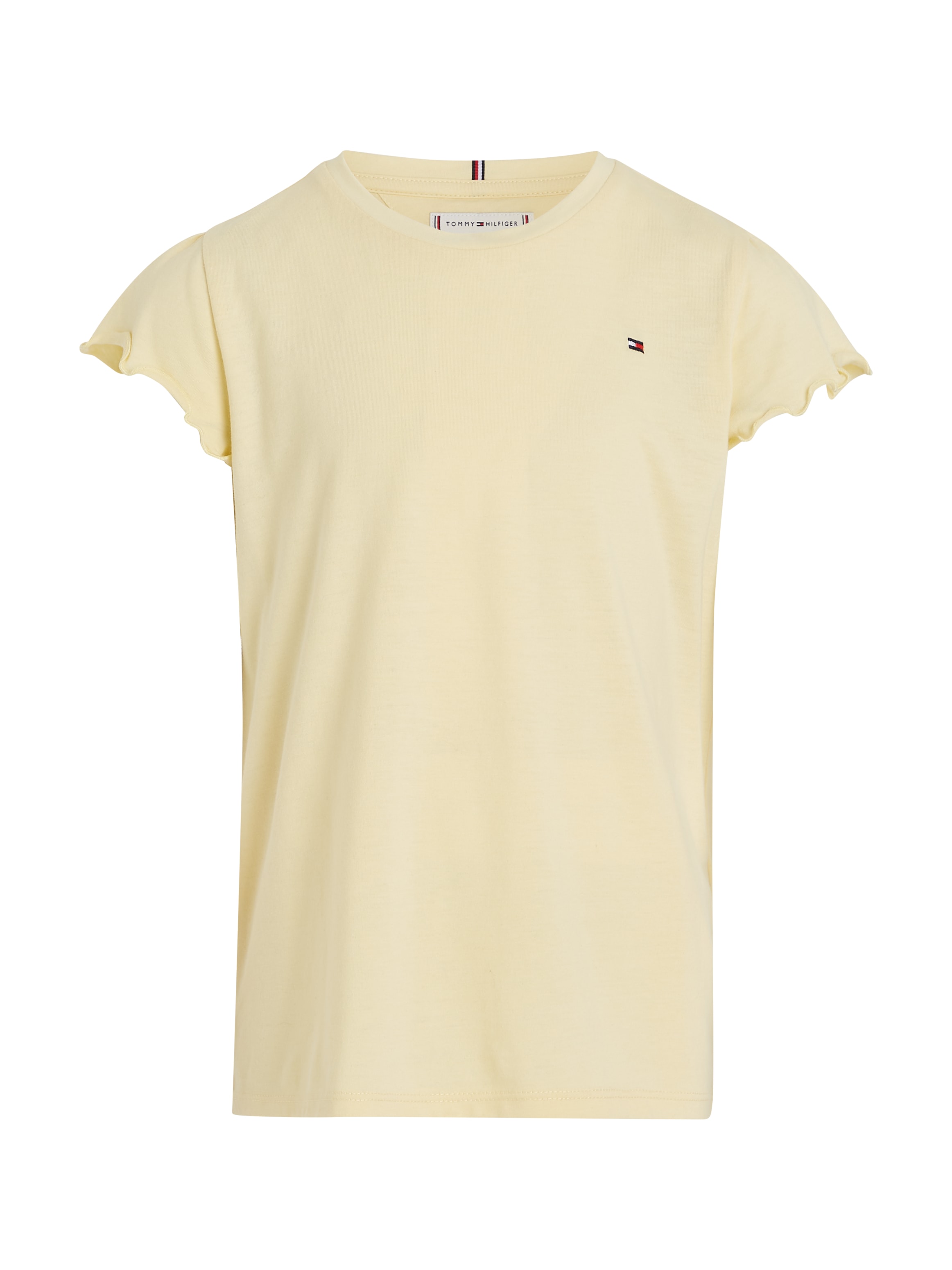 Tommy Hilfiger T-Shirt »ESSENTIAL RUFFLE SLEEVE TOP« mit gewelltem Ärmelabschluss