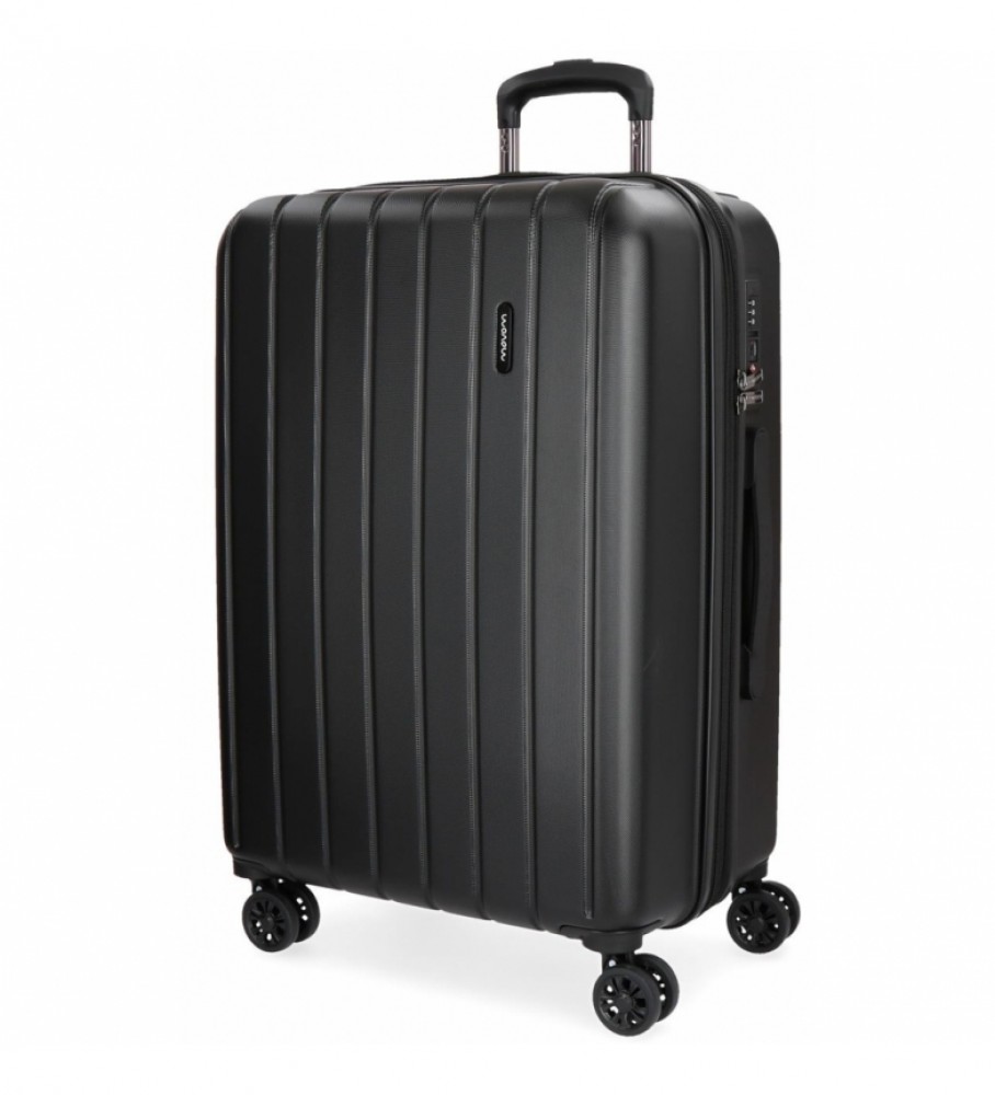Movom Maleta grande Movom Wood rgida Negro -49x70x28cm-