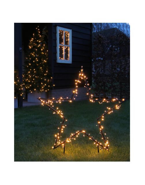 Luca Lighting Ster Tuinsteker Met Verlichting - Kerstdecoratie - 60x1x73 cm Warm Wit 150 led
