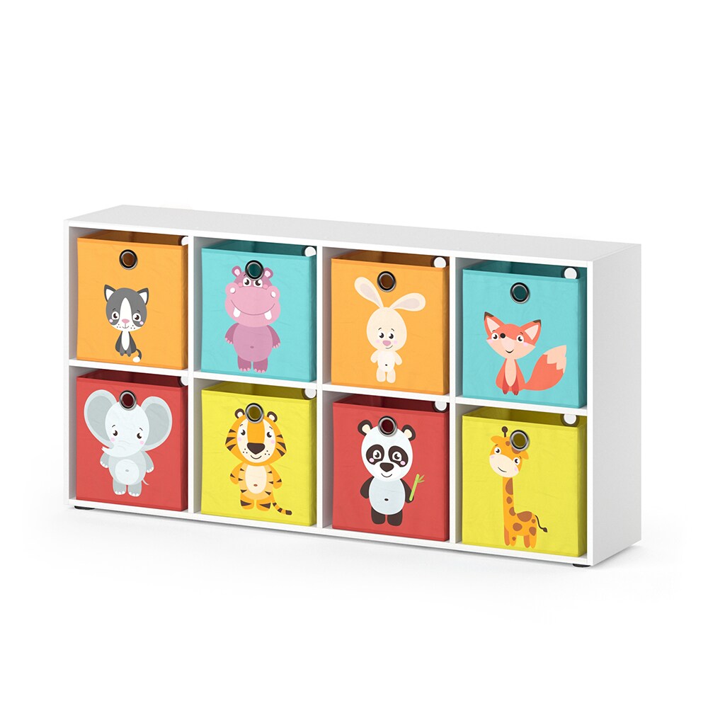 Vicco Bücherregal Wandregal Standregal Scutum Weiß Raumteiler Kinder-Faltboxen