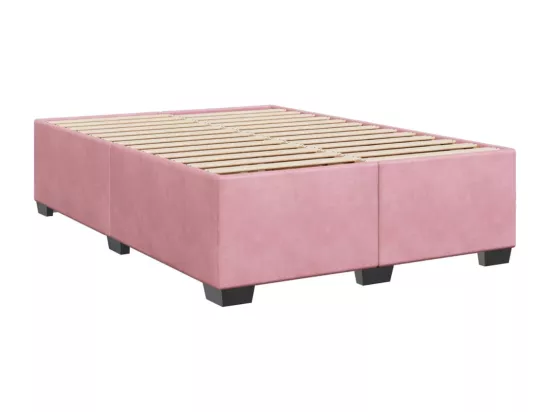 Sommier à lattes de lit avec matelas Rose 160x200 cm Velours