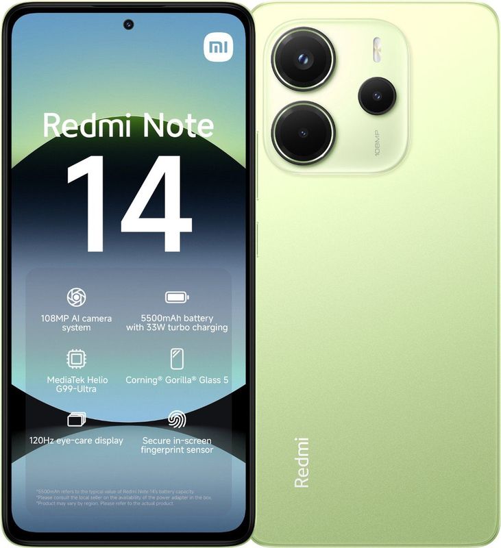 Redmi - Note 14 - Smartphone - Groen - 256GB