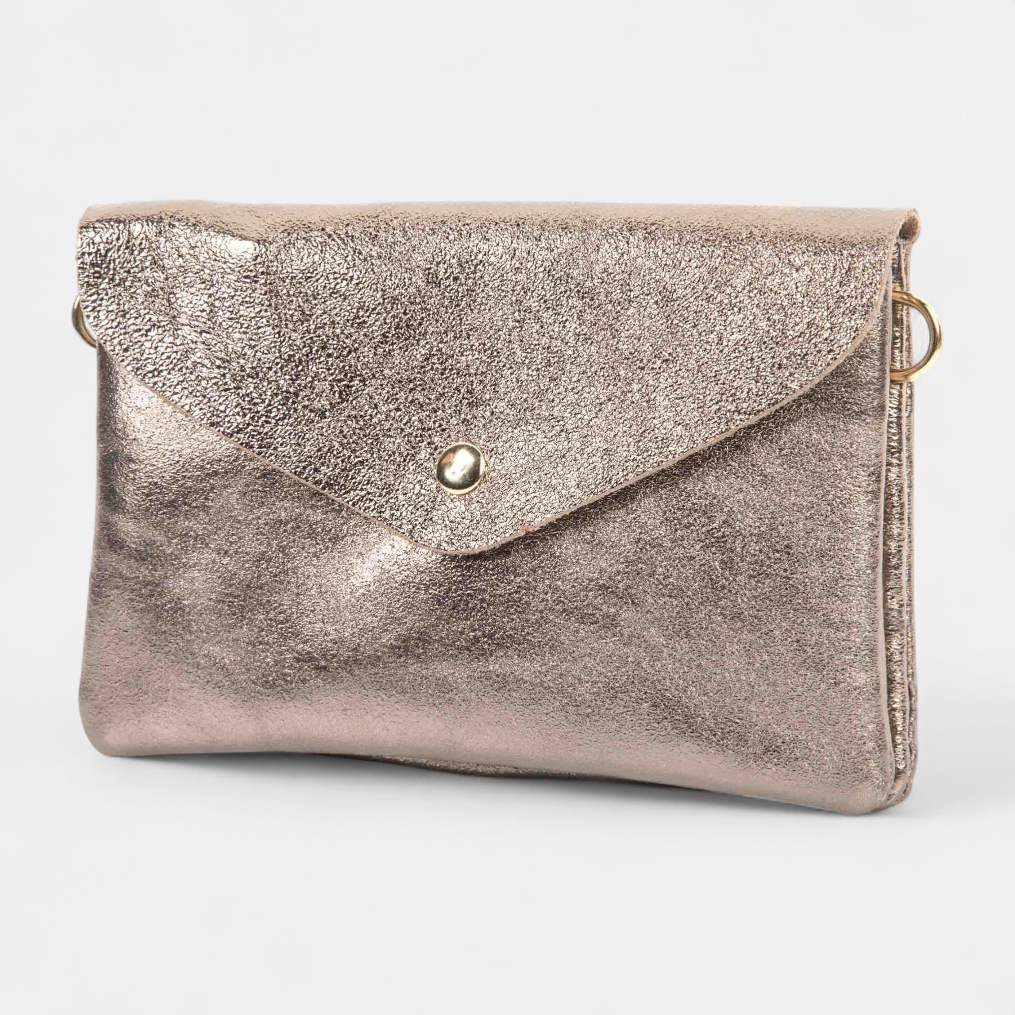 Sac bandoulière en cuir bronze