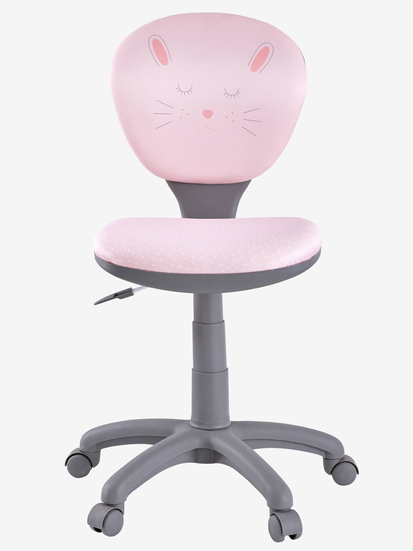 Cadeira de escritório com rodinhas rosa/coelhinho