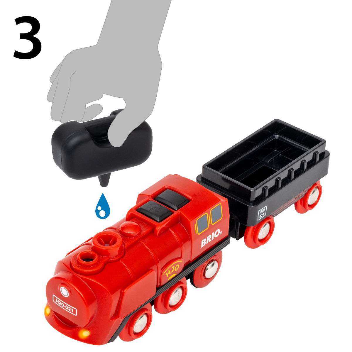 BRIO Spiel Batterie-Dampflok Set