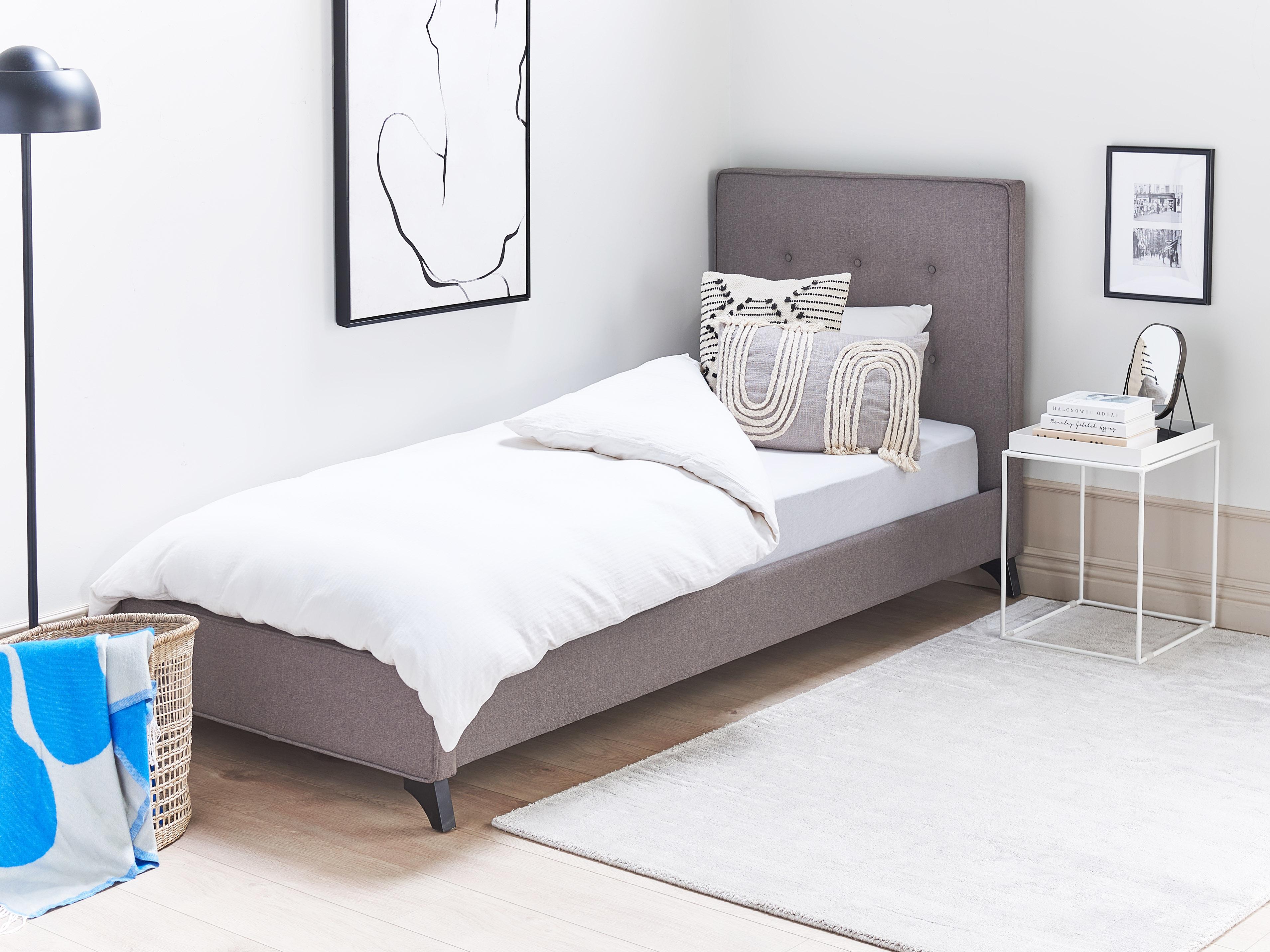Bed Stof AMBASSADOR 90 x 200 cm Grijs