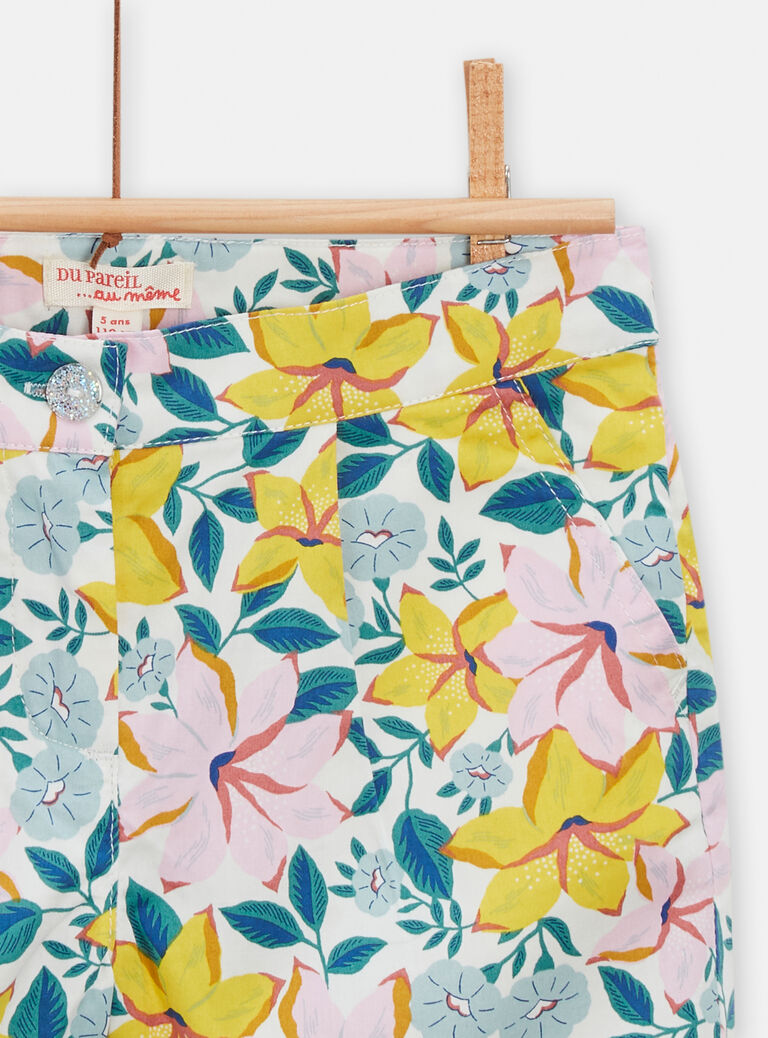Short esprit tailleur imprimé fleuri pour fille
