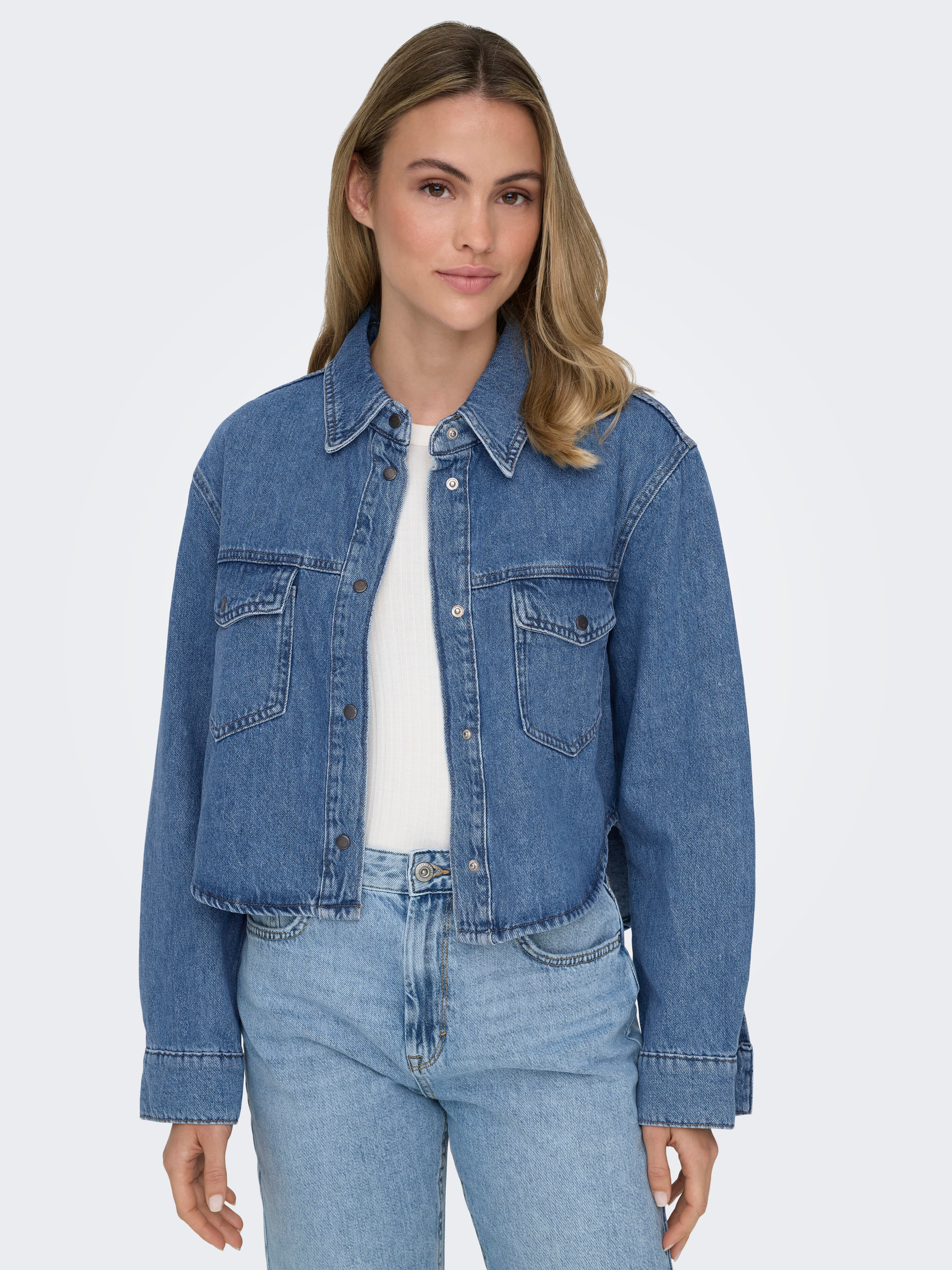 ONLAMINA Jeanshemd Medium Blue Denim