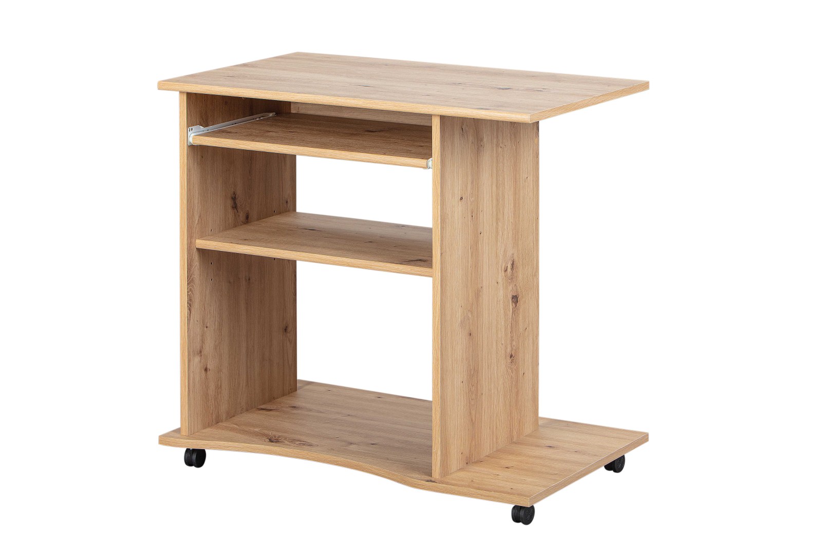 Schreibtisch ADDU - Eiche Artisan - mit Tastaturablage - 80 cm