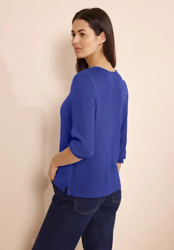 Materialmix Shirt - intense royal blue