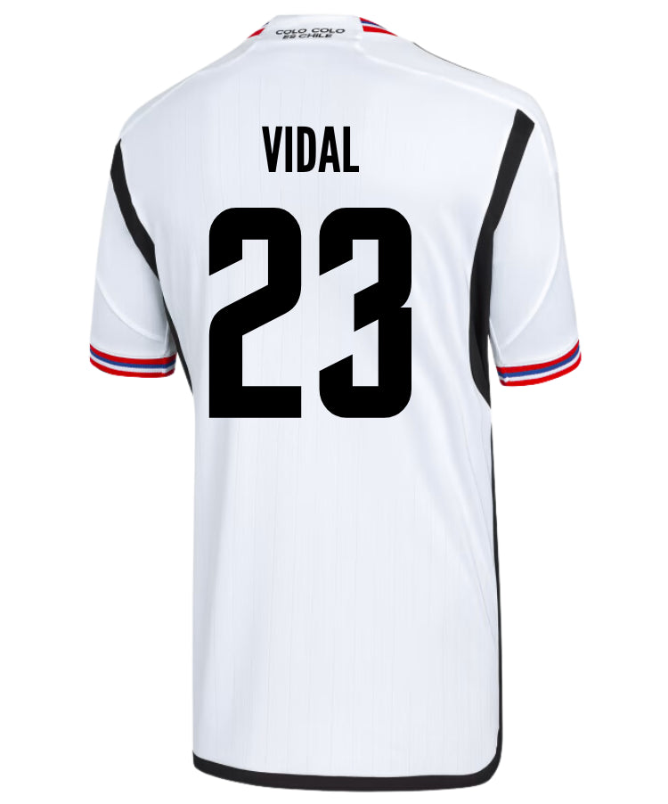 Colo-Colo Thuisshirt 2024   Bedrukking Vidal - Voetbalshirt Chili