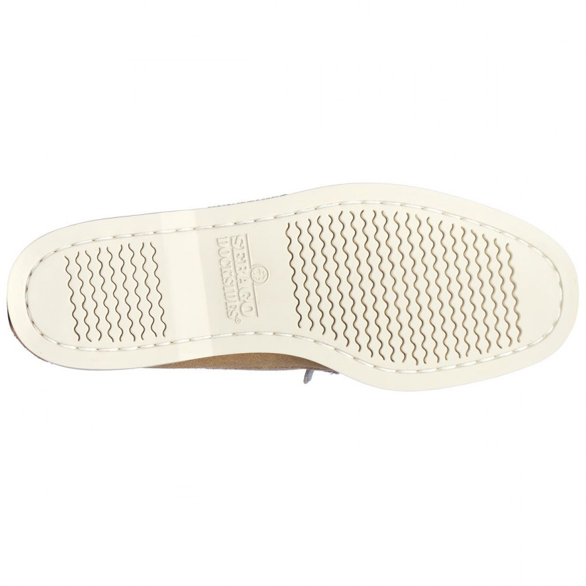 DOCKSIDES SCHOODIC BEAT OUT Beige Camel-Chaussures bateau pour femme en cuir suede
