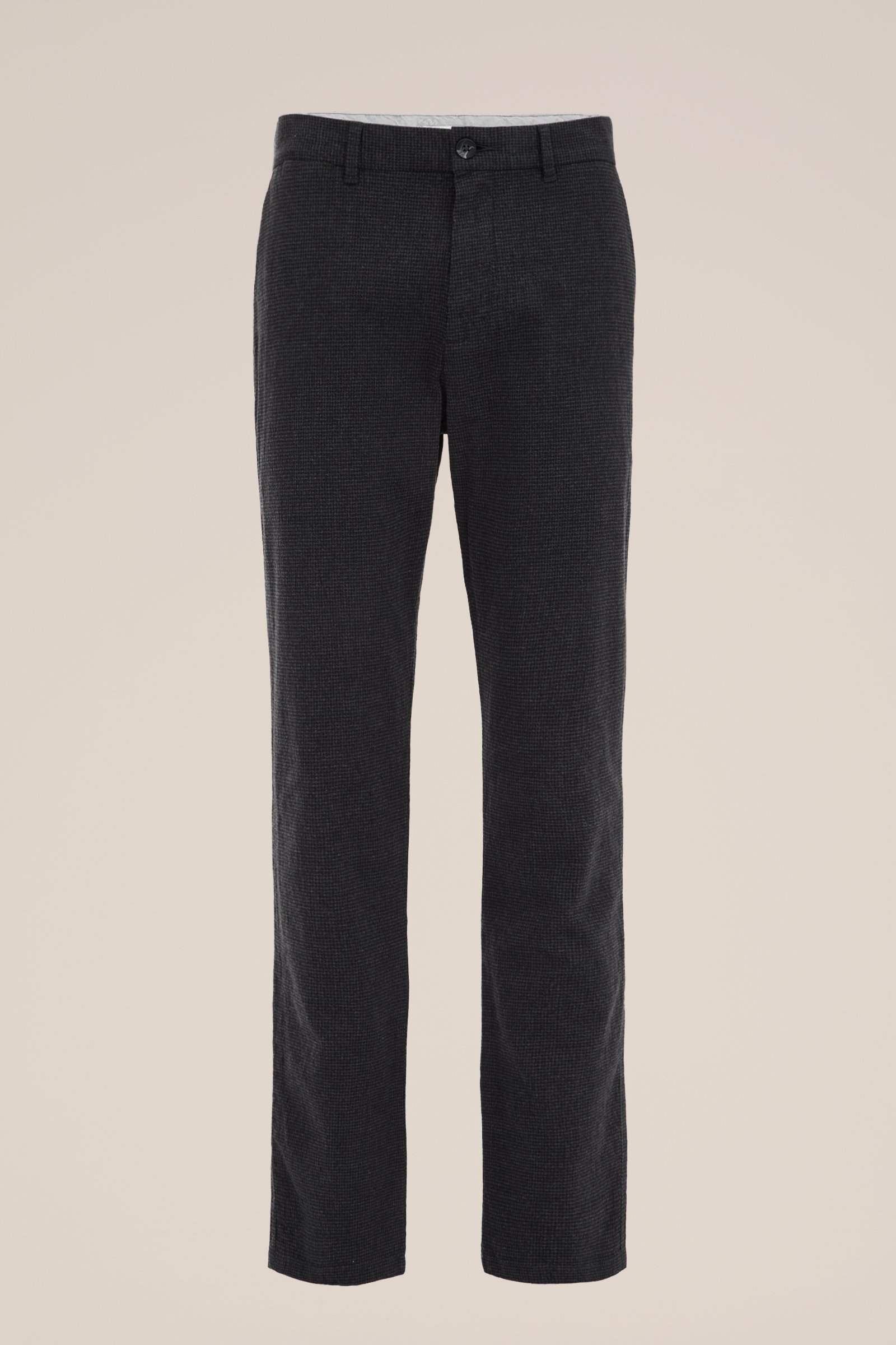 slim fit chino met dessin Fundamentals Zwart