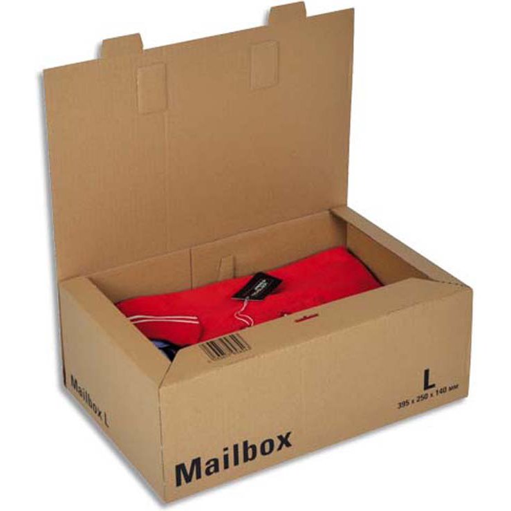 Boite d expedition postale colompac format large dim 39 5 x 25 x 14 cm