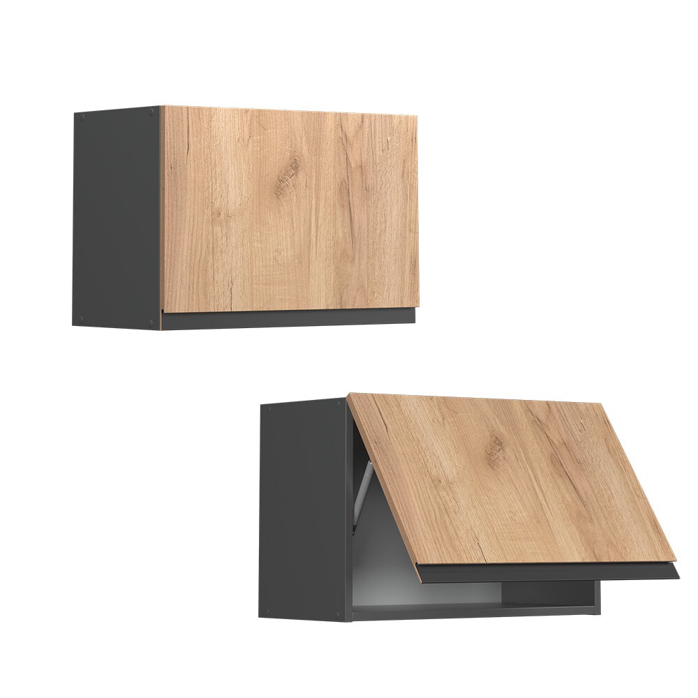 Vicco Hängeschrank flach Küchenschrank Küchenmöbel R-Line J-Shape Anthrazit Eiche 60 cm modern