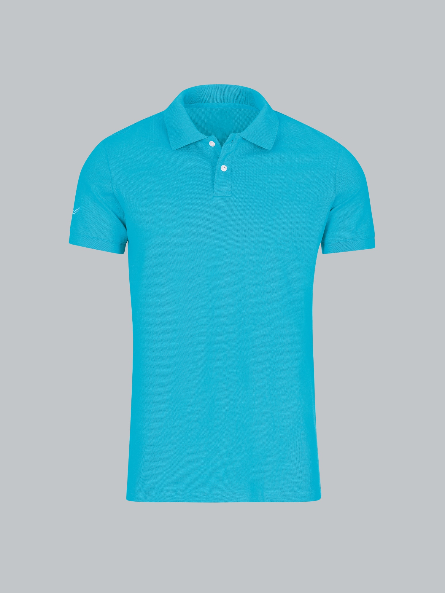Poloshirt aus elast. Piqué Azur
