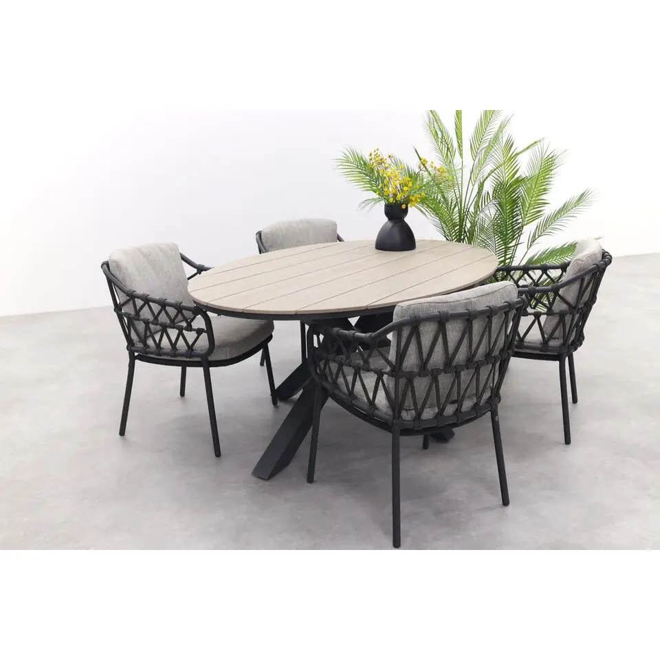 4 Seasons Calpi / GI Edison 180 x 115 cm. tafel - ovale tuinset