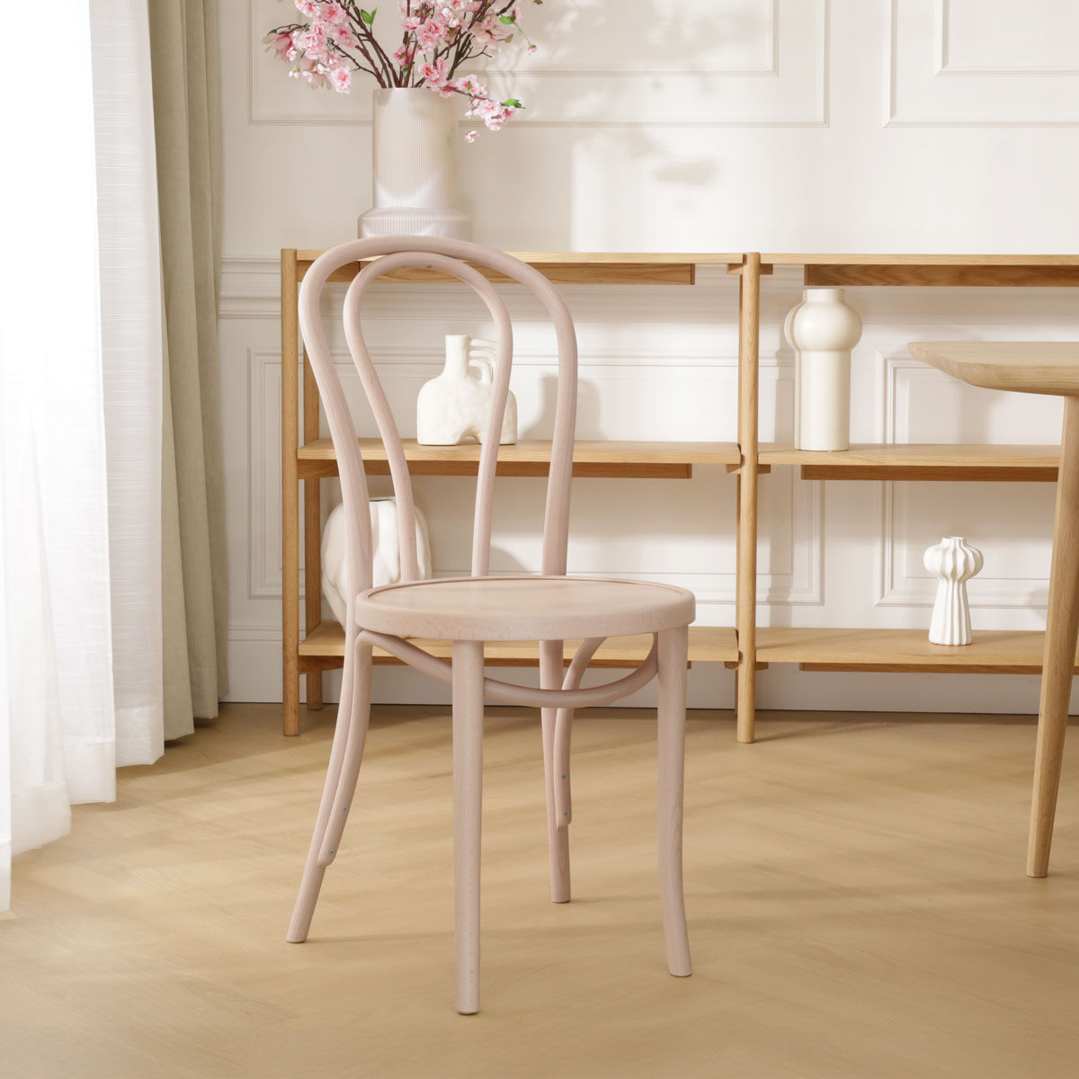 Houten bistrostoel Vienna Thonet No. 18 - whitewash