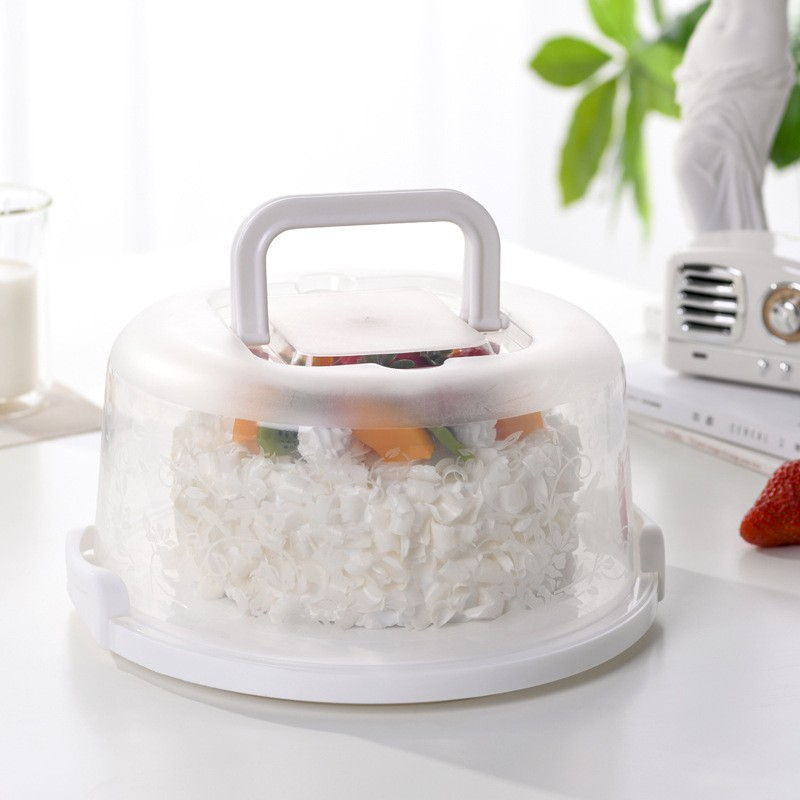 2in1 Kuchen Transportbox Torten Behälter   Einsatz für 7 Cupcakes / Muffins - Transparent