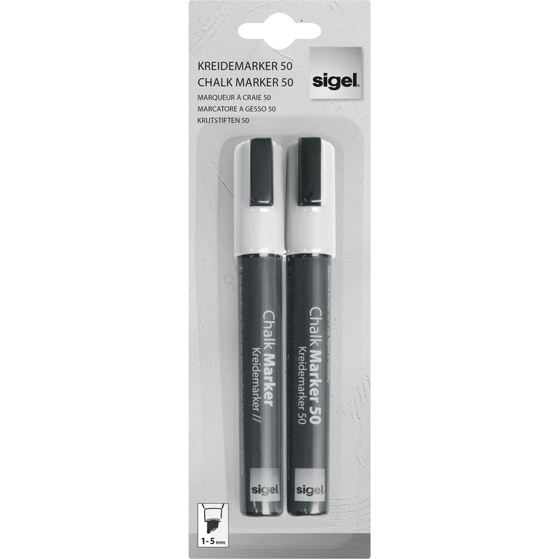 Sigel Kreidemarker 50, 2 Stück, weiss