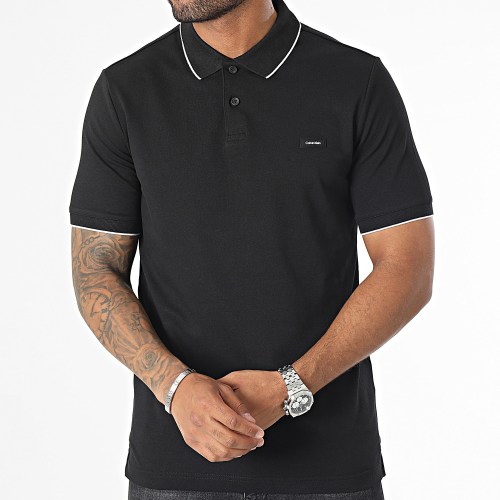 Polo Manches Courtes Pique Tipping 1869 Noir