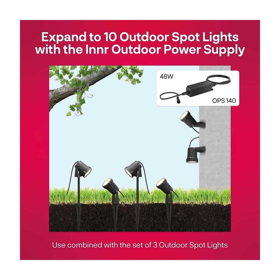 Innr - Outdoor Smart Spot Colour 3-pack & Extension - Bundle
