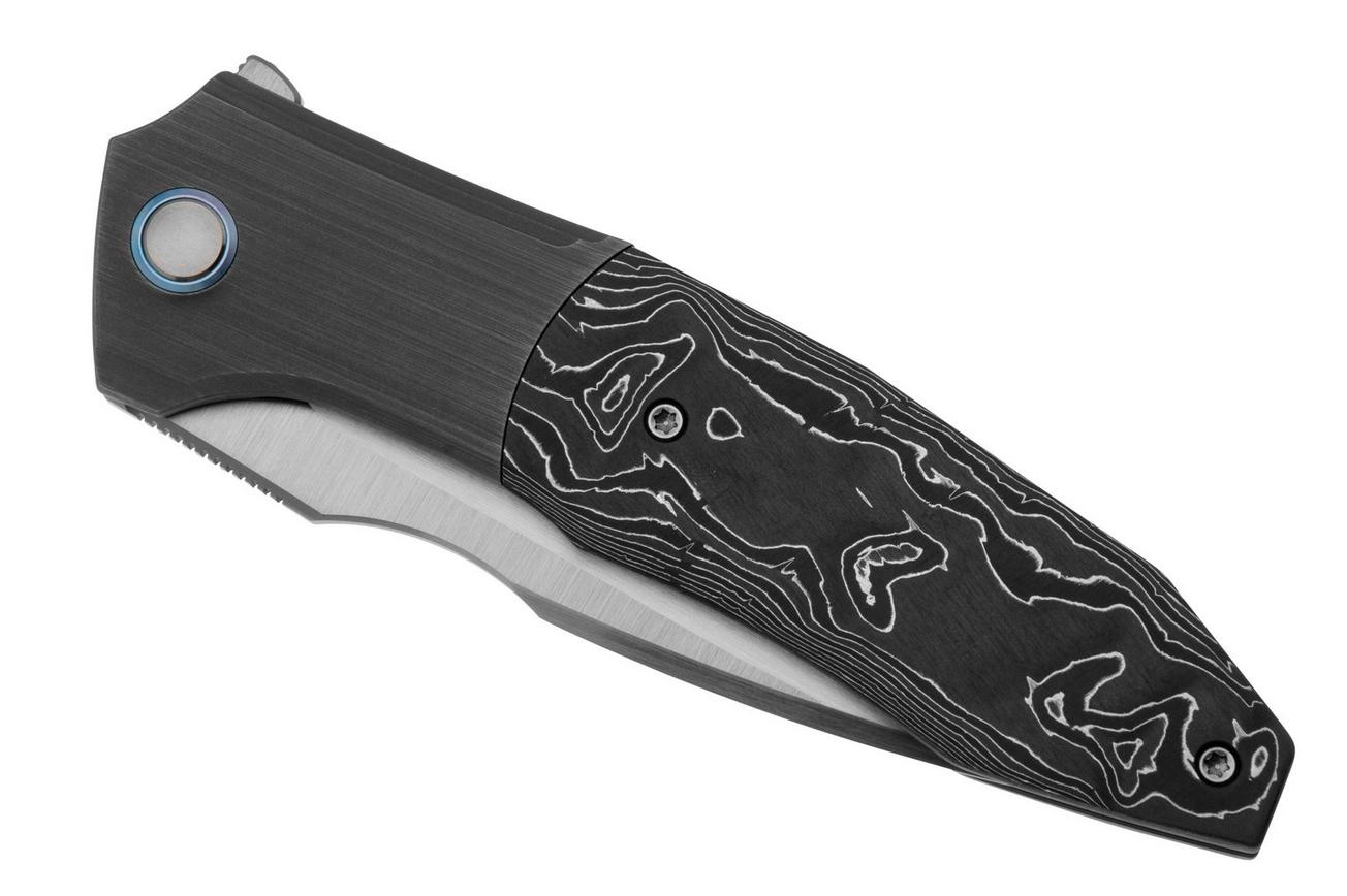 WE Knife Archeozoic WE23091-2 Satin, Aluminum Foil Carbon Inlay, zakmes