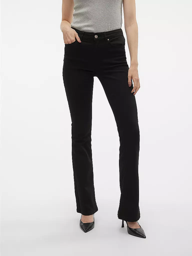 VERO MODA Jeans Bootcut Fit VMFLASH schwarz