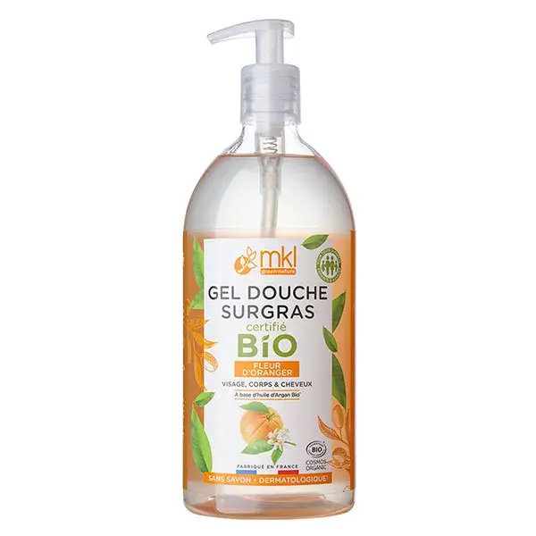 Gel de Banho Extra-Rico MKL Green Nature com Flor de Laranjeira Orgânica 1L