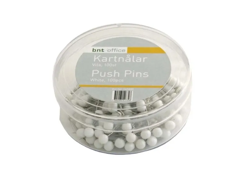 Kortnåle 4mm x 20mm hvid - (100 stk.)