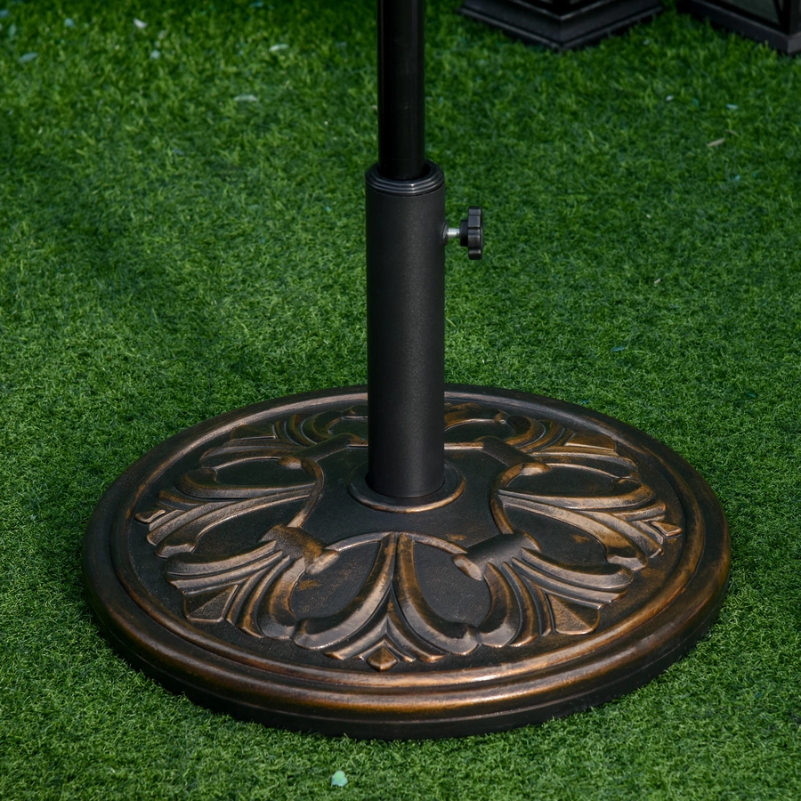 Outsunny Sonnenschirmständer mit 3 Adapterhülsen bronze