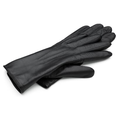 Damenhandschuh Haarschafleder, Schwarz