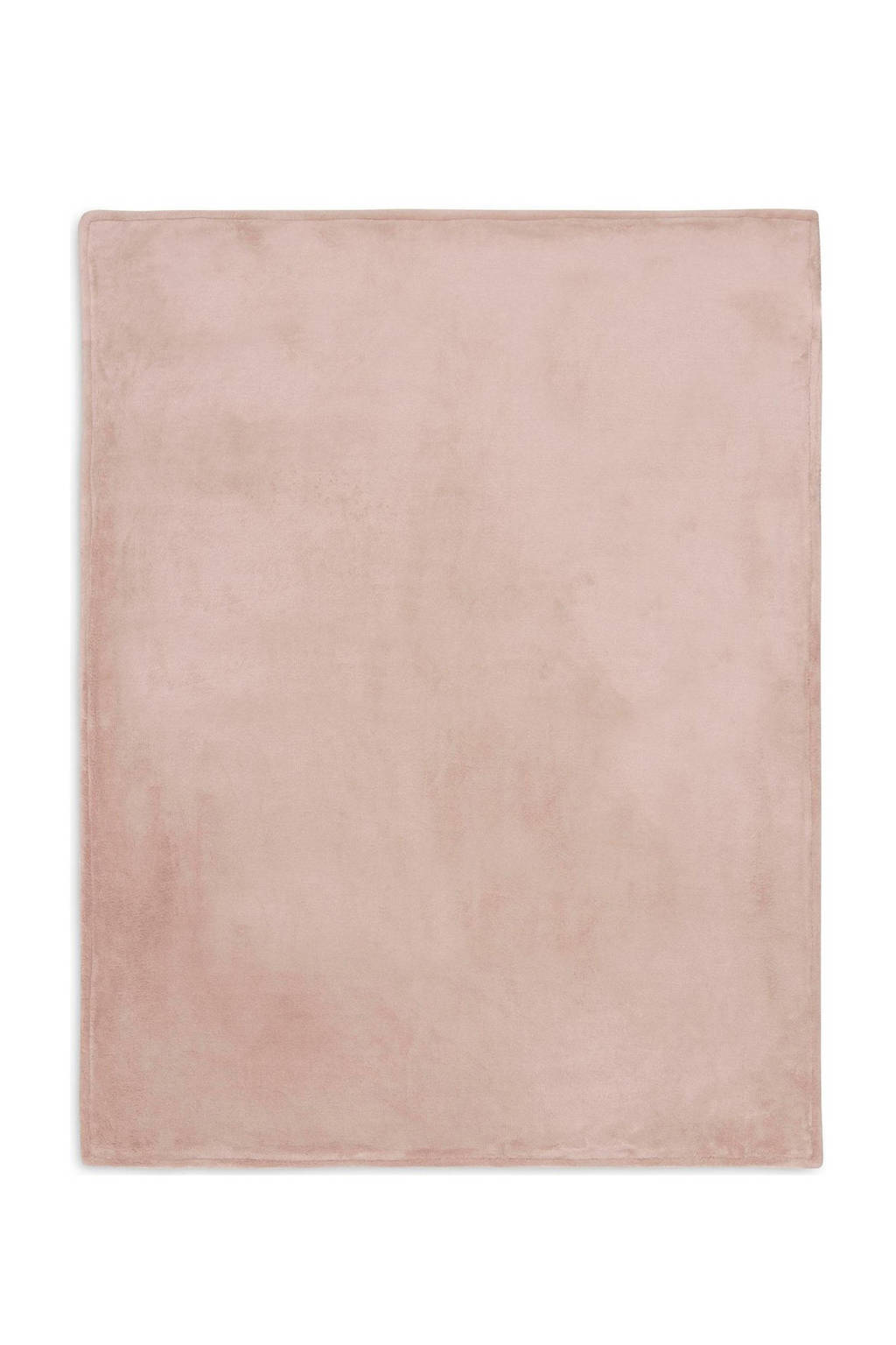 baby wiegdeken 75x100cm Basic Knit - Wild Rose/Fleece