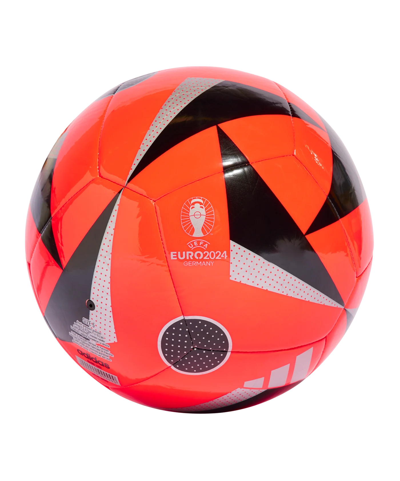 adidas Fussballliebe Club Trainingsball EM 2024 Rot Schwarz Silber