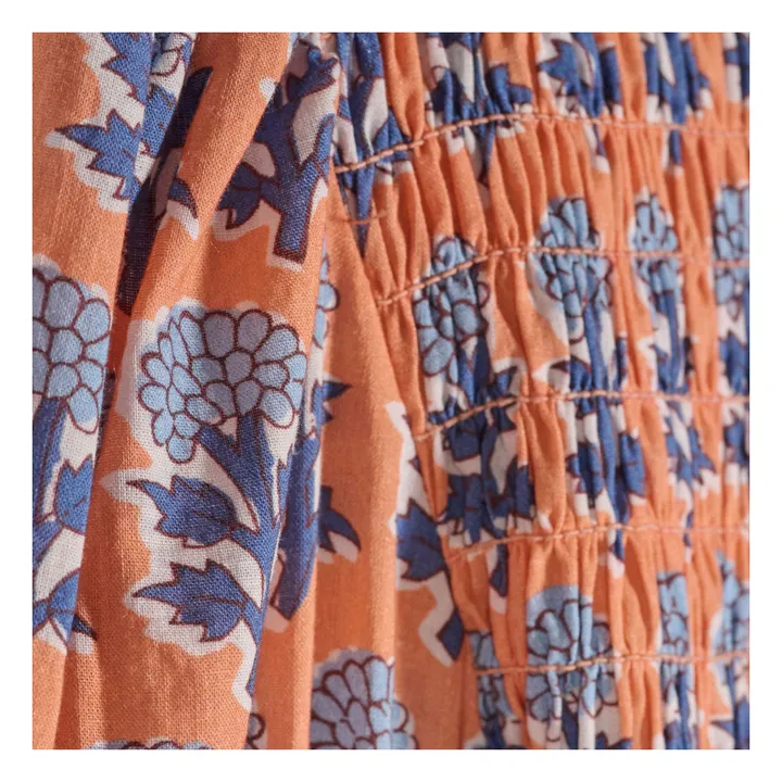 Maria de la Orden Blouse Manches Courtes Aleria Imprimée | Orange