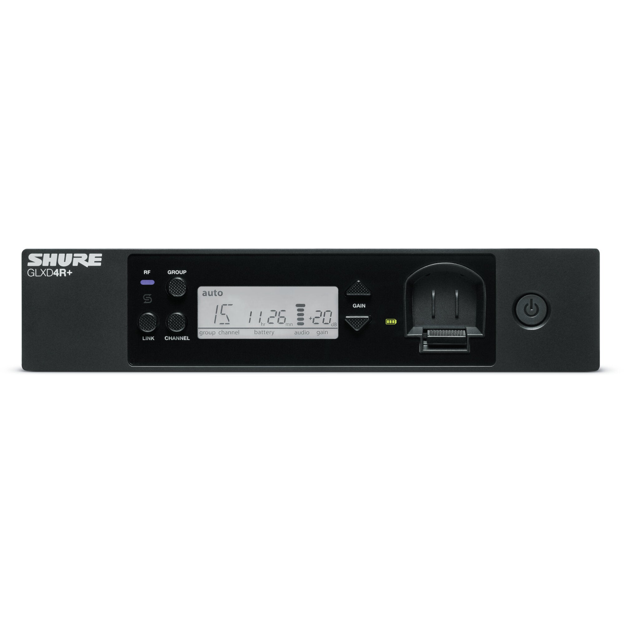 Shure GLXD14R+/85 draadloos racksysteem met WL185 dasspeldmicrofoon
