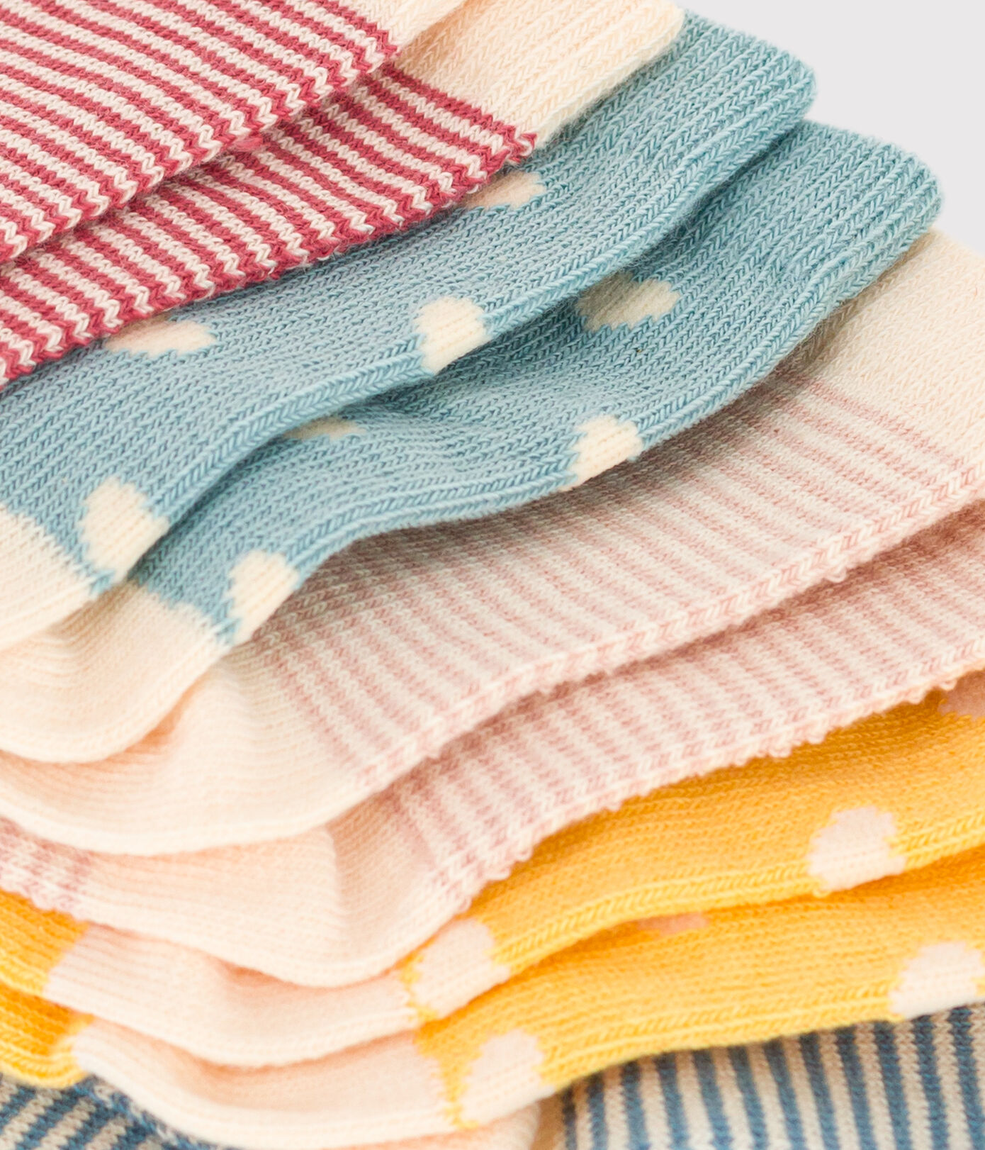 Lot de 5 paires de chaussettes cœurs en jersey de coton bébé