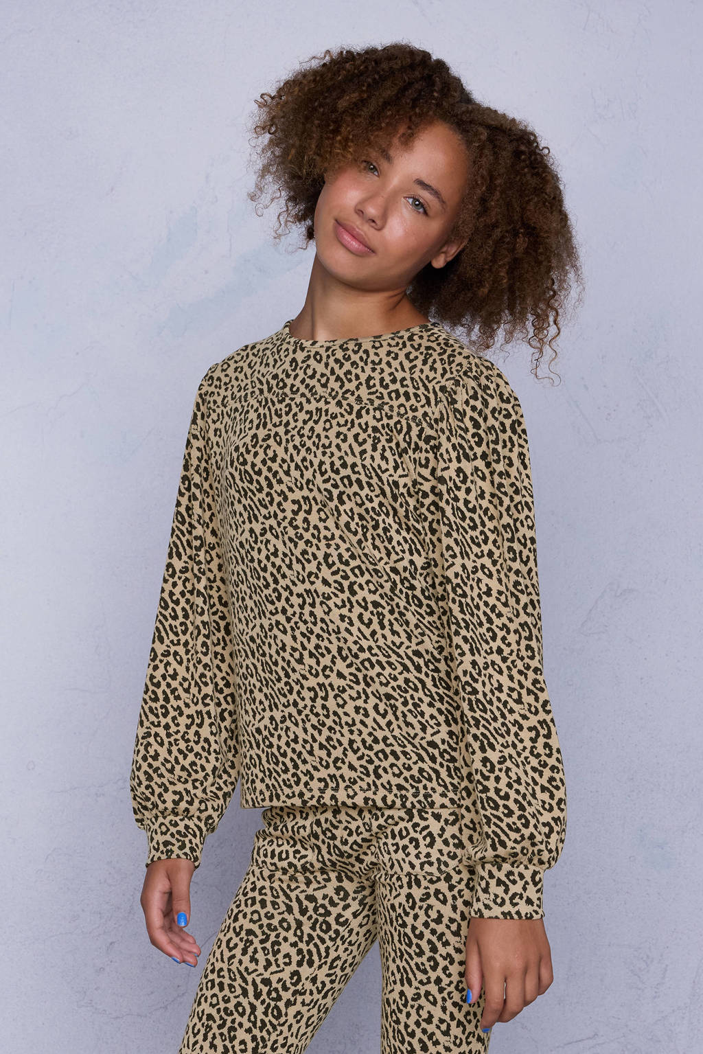 Coolcat Sweater Nina met Luipaard Jacquard Patroon