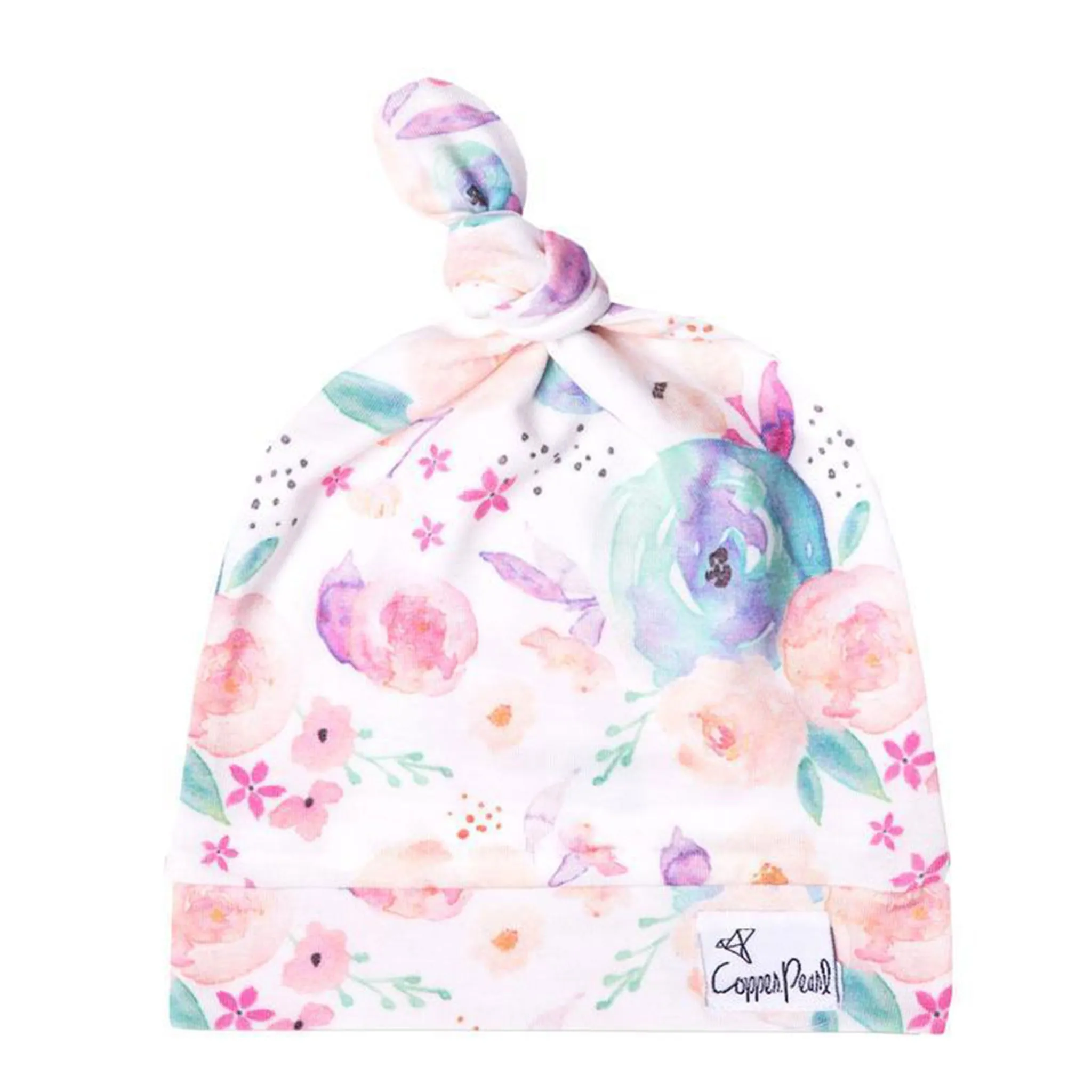 Copper Pearl Chapeau 5-18mois - Fleur Rose Bloom