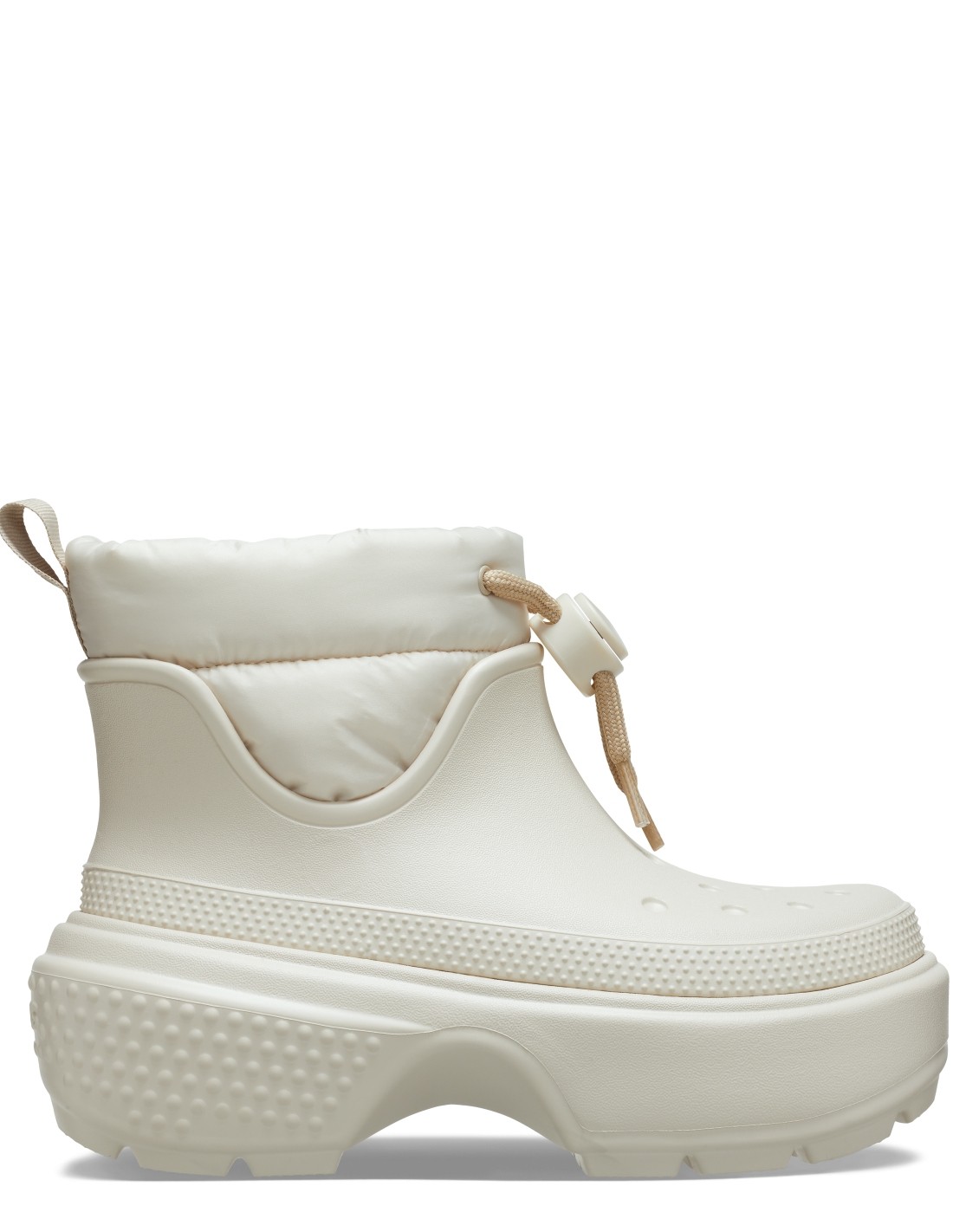 crocs Boots Femme stomp puff boot stucco Blanc