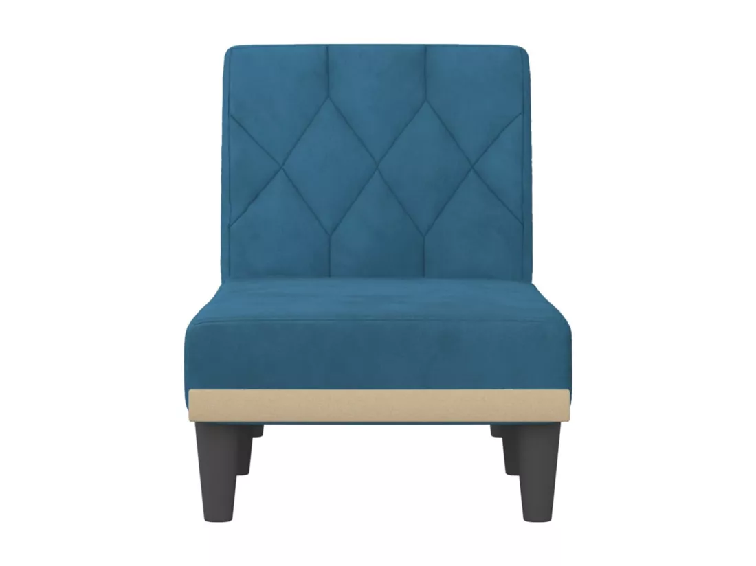 Prolenta Premium - Chaise longue bleu velours