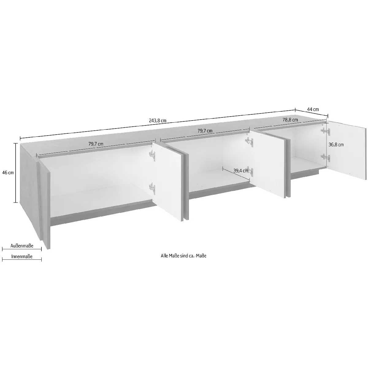 Alter Meuble TV - Blanc brillant