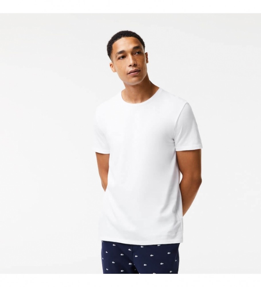 Conjunto de 3 camisetas brancas Lacoste Sous-Vetement