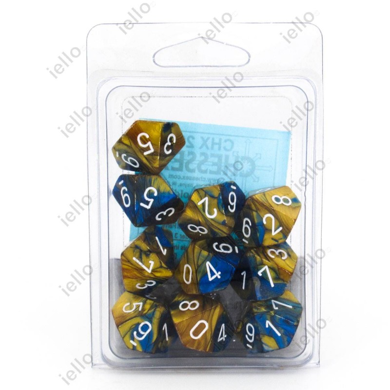 10 dés D10 * gemini * BLEU & OR