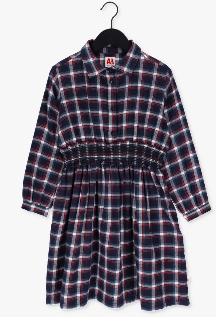 AO76 blauwe ao76 mini jurk nova blue check dress