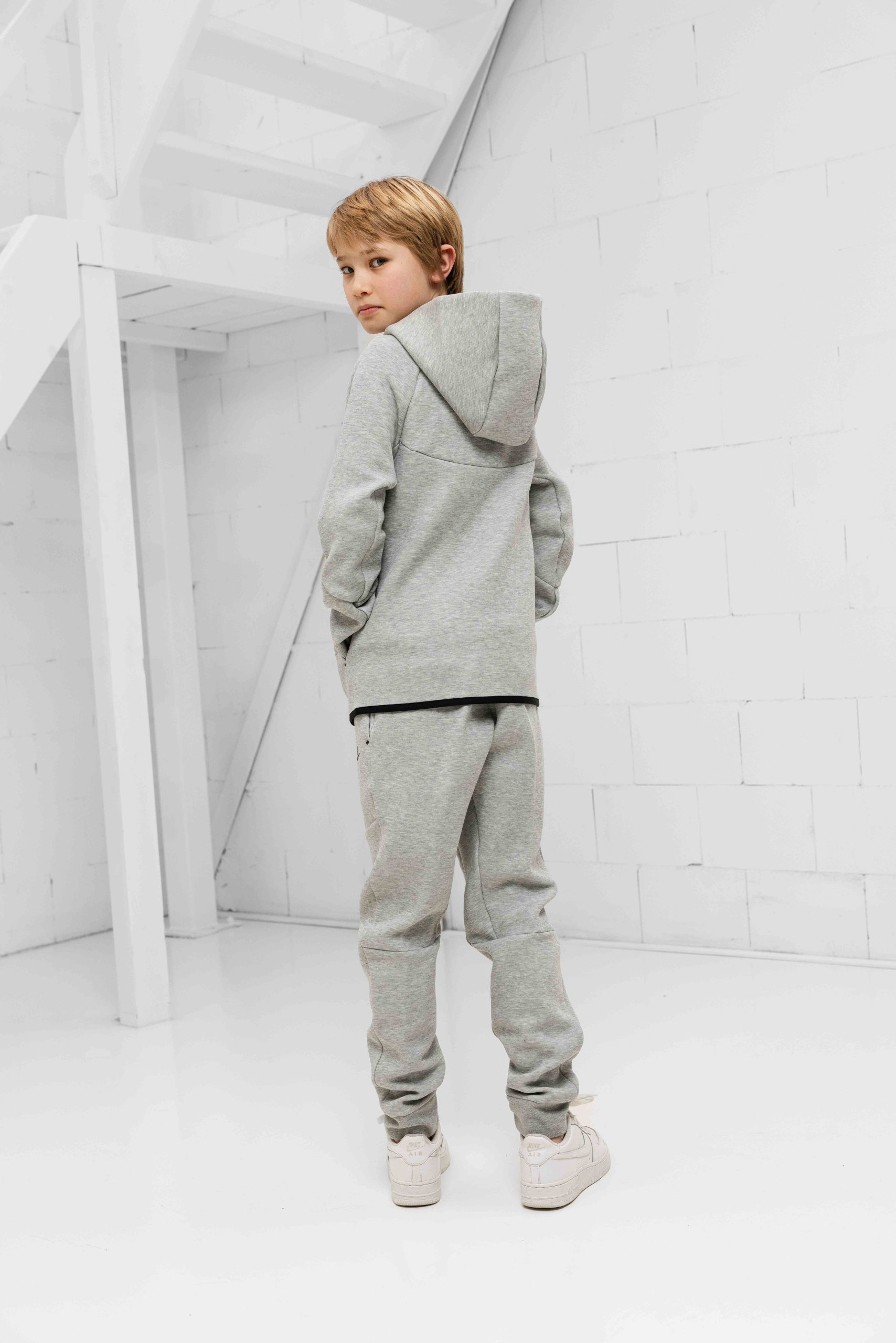 Nike Tech Fleece Trainingspak Kids Grijs