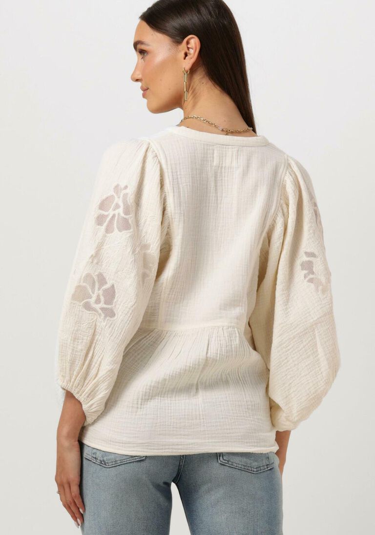 SISSEL EDELBO gebroken wit sissel edelbo blouse evelyn organic cotton top