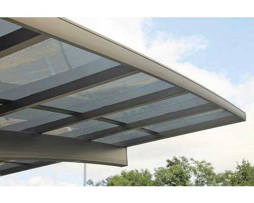 KRB Skiatsu enkele carport met hitte-, UV- en hagelbescherming, 270x500 cm, urban grey