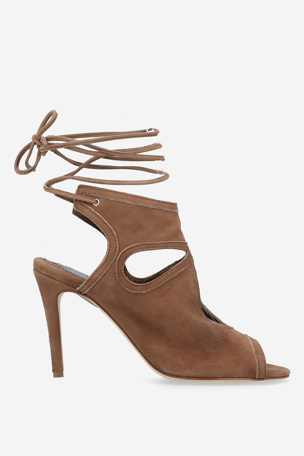 Red Flags suede heels