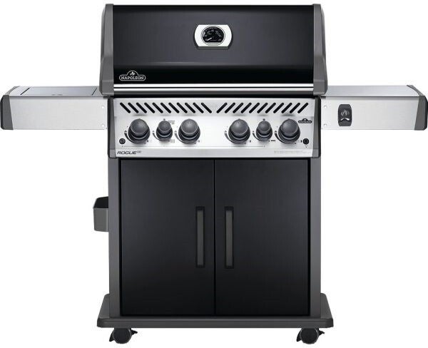 Napoleon gasbarbecue met achter- en zijbrander Rogue zwart 154 x 64 x 123 cm
